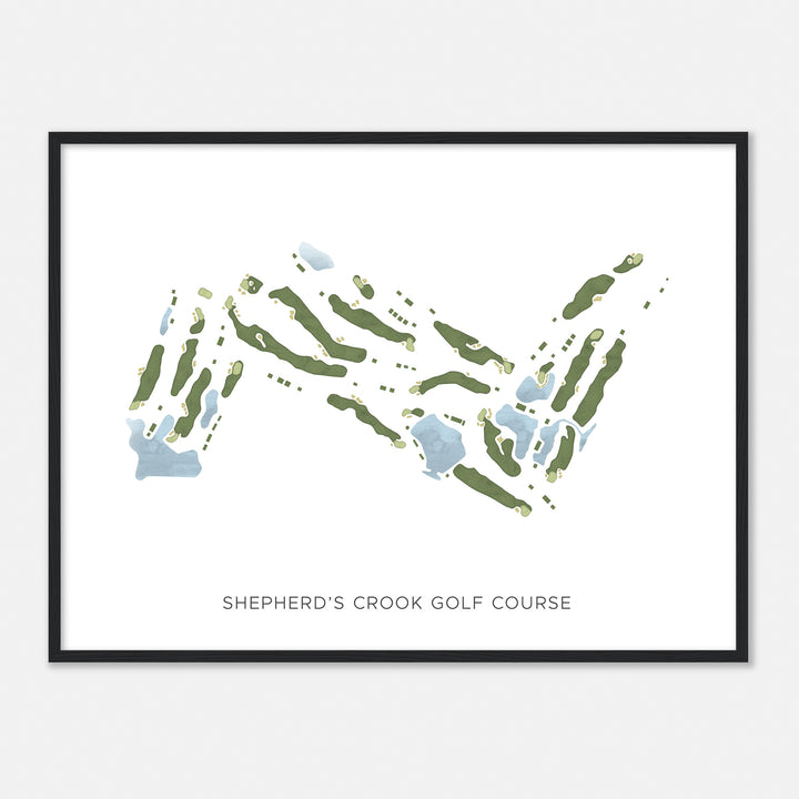 Print of Shepherd'S Crook Golf Course Modern Map