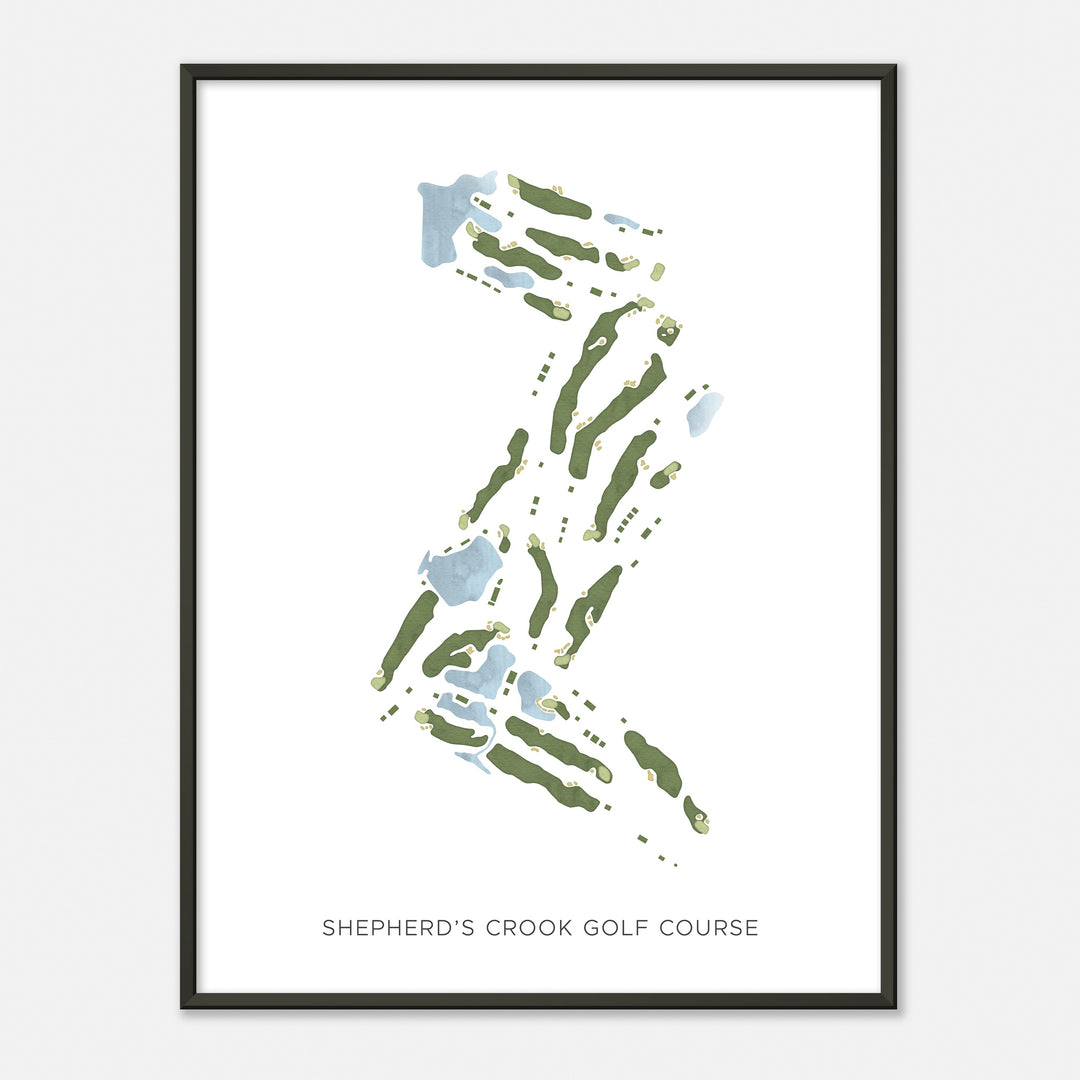 Print of Shepherd'S Crook Golf Course Modern Map