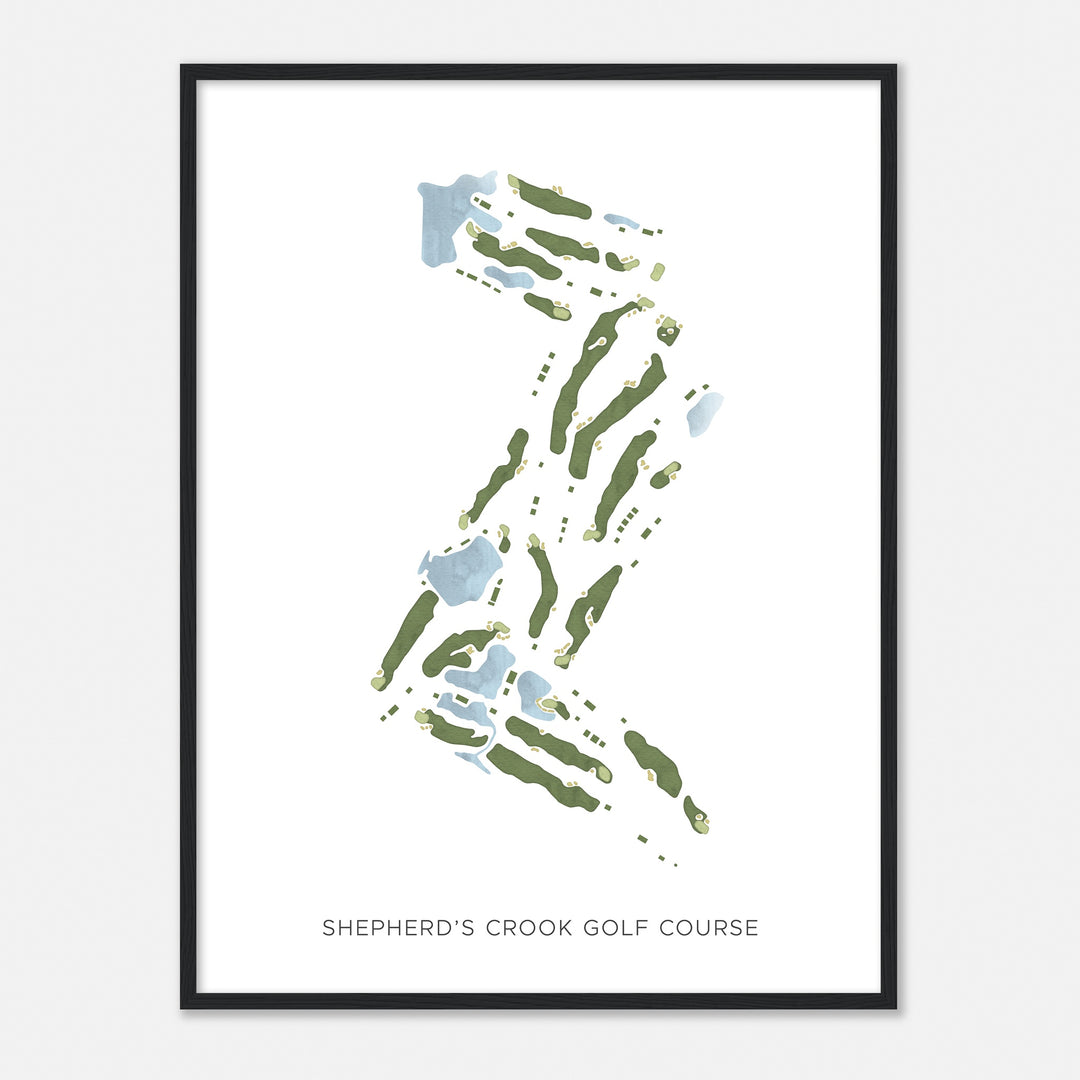 Print of Shepherd'S Crook Golf Course Modern Map