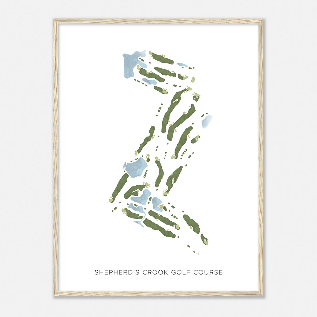 Print of Shepherd'S Crook Golf Course Modern Map