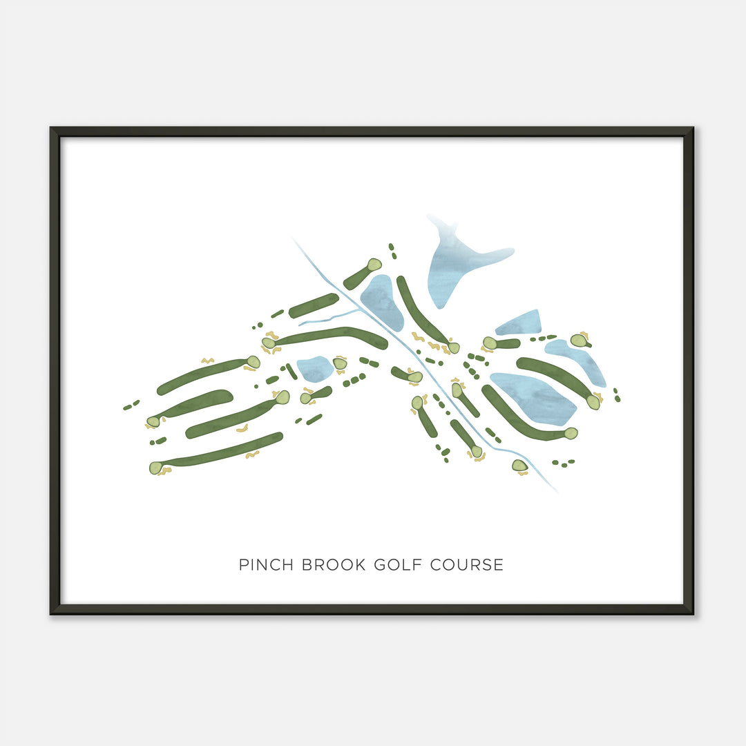 Print of Pinch Brook Golf Course Modern Map