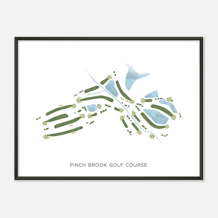 Print of Pinch Brook Golf Course Modern Map