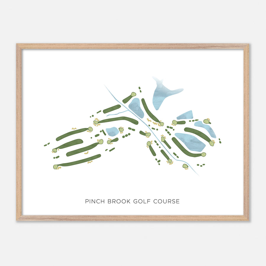 Print of Pinch Brook Golf Course Modern Map