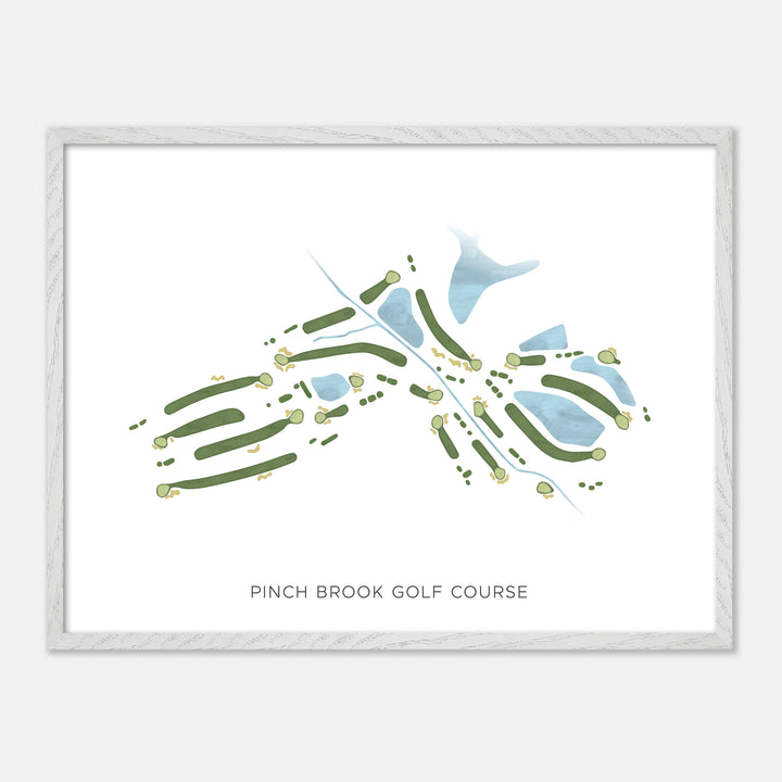Print of Pinch Brook Golf Course Modern Map