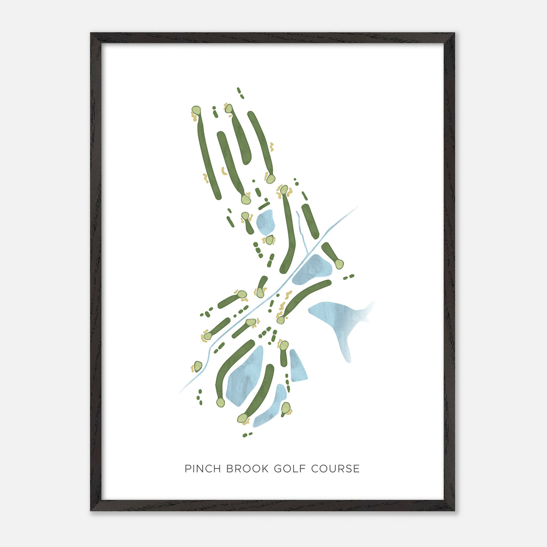 Print of Pinch Brook Golf Course Modern Map
