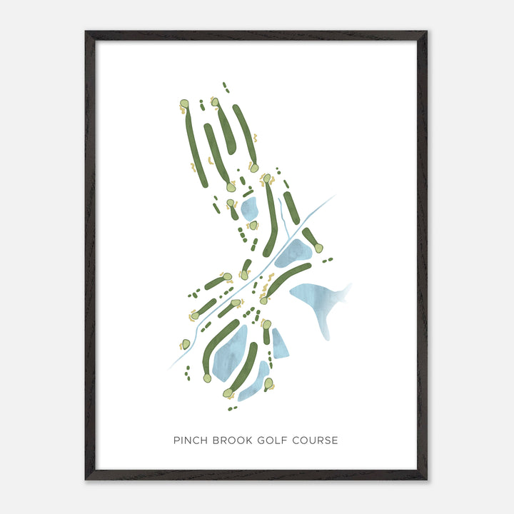 Print of Pinch Brook Golf Course Modern Map