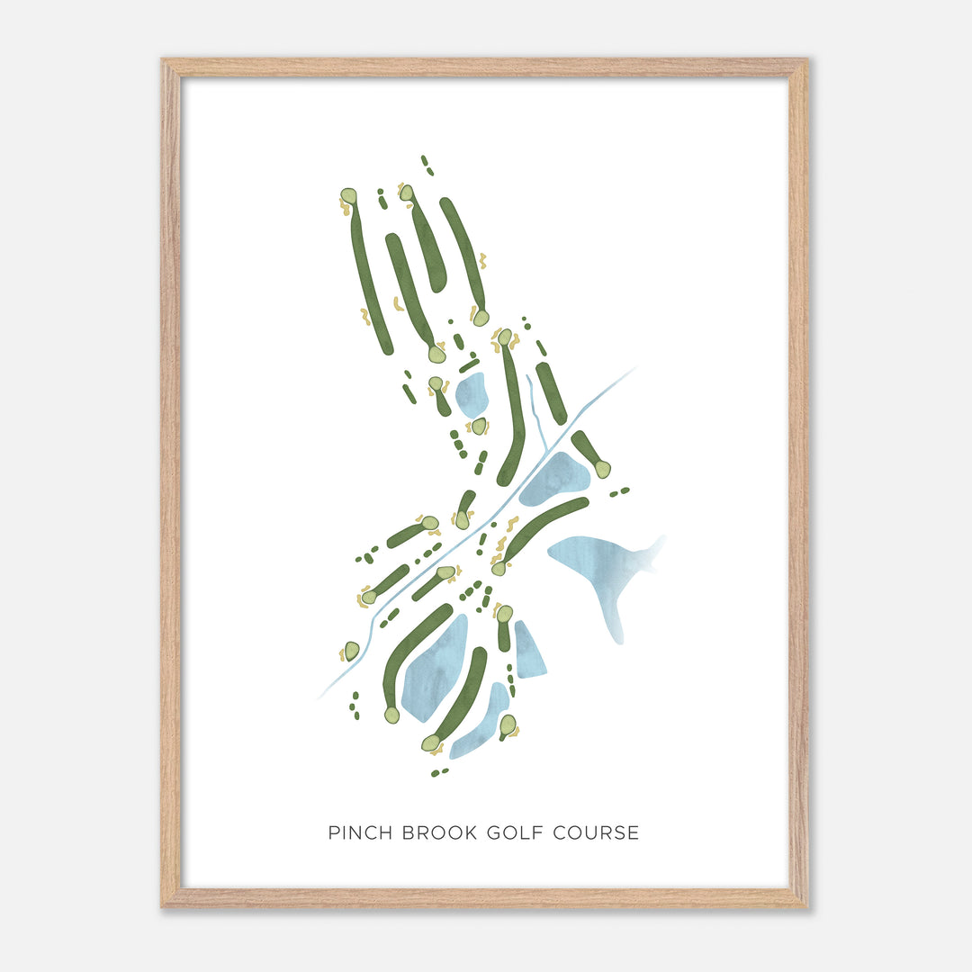 Print of Pinch Brook Golf Course Modern Map