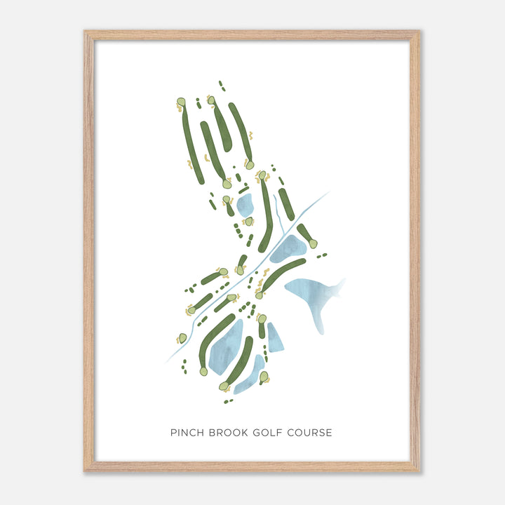 Print of Pinch Brook Golf Course Modern Map