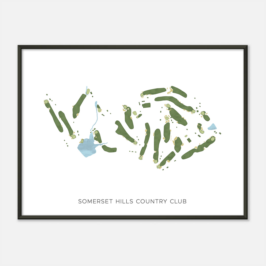 Print of Somerset Hills Country Club Modern Map