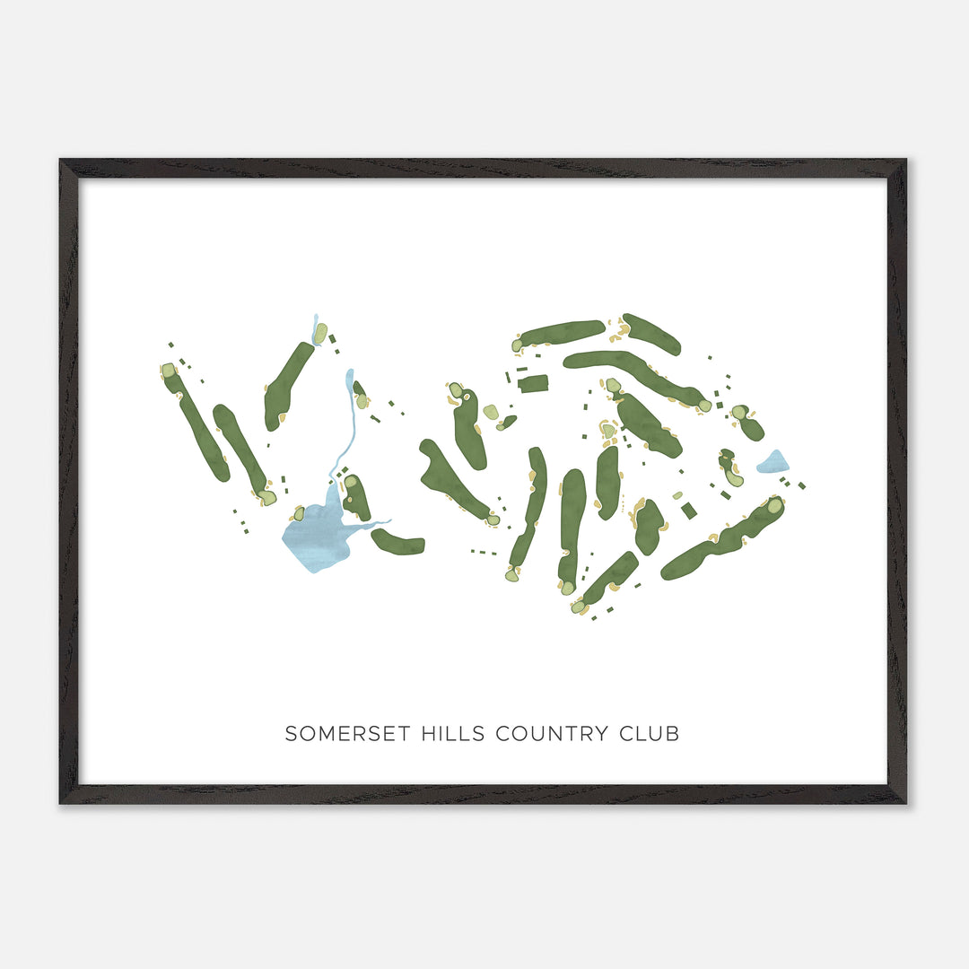 Print of Somerset Hills Country Club Modern Map