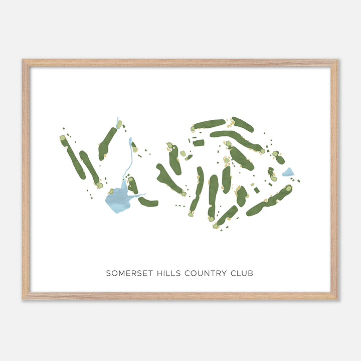 Print of Somerset Hills Country Club Modern Map