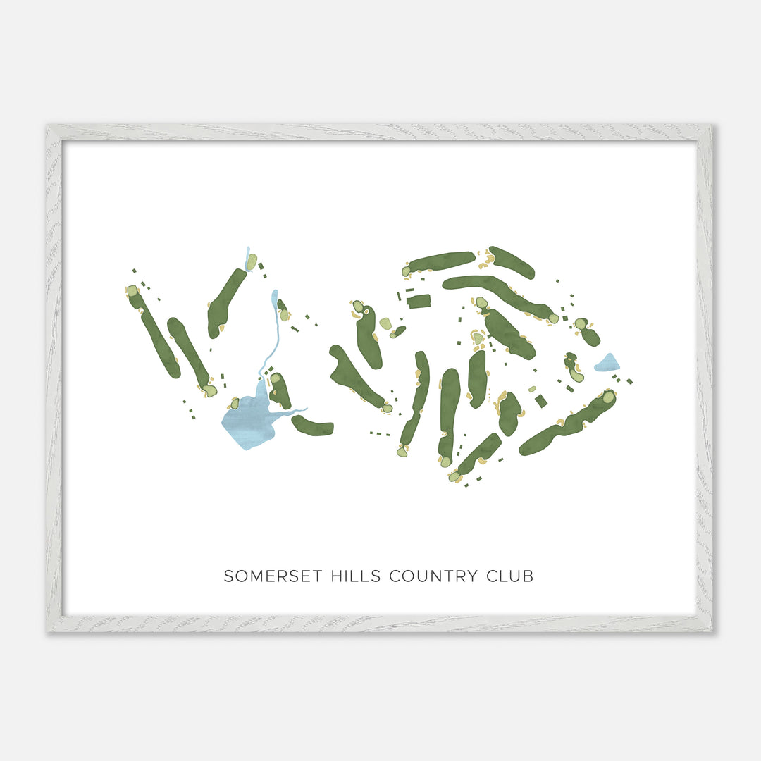 Print of Somerset Hills Country Club Modern Map