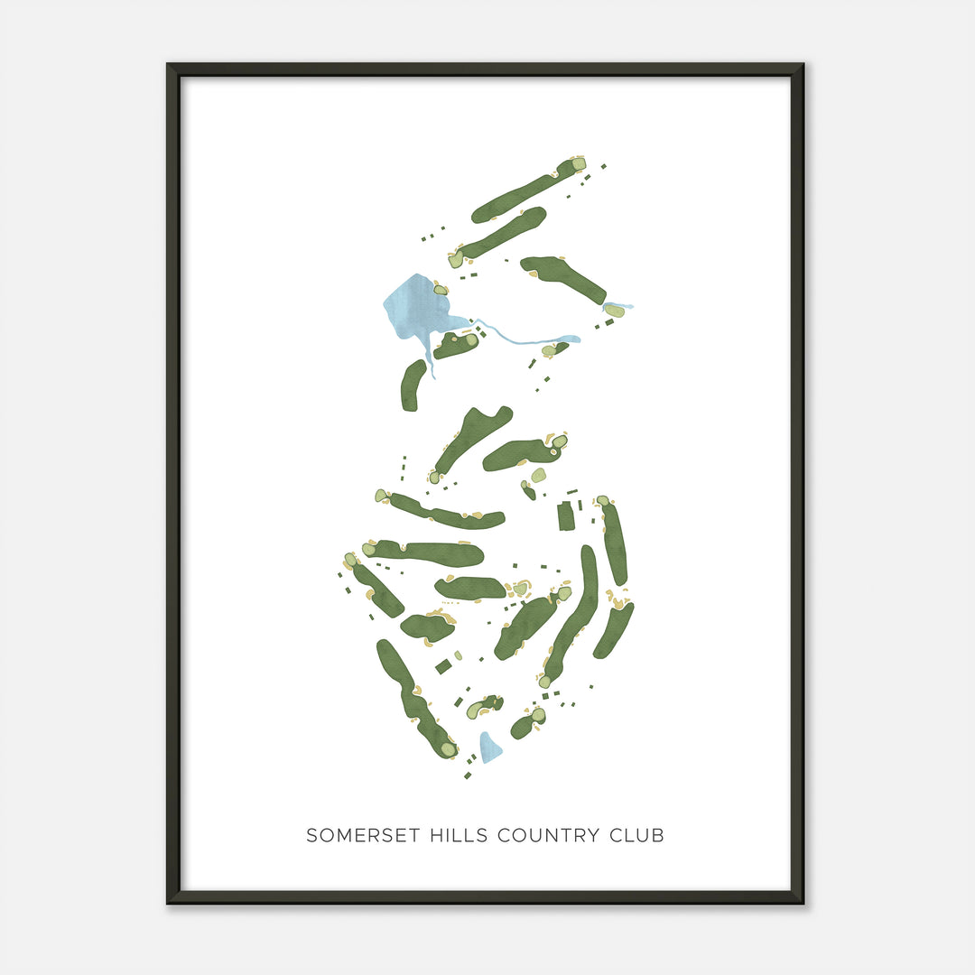 Print of Somerset Hills Country Club Modern Map