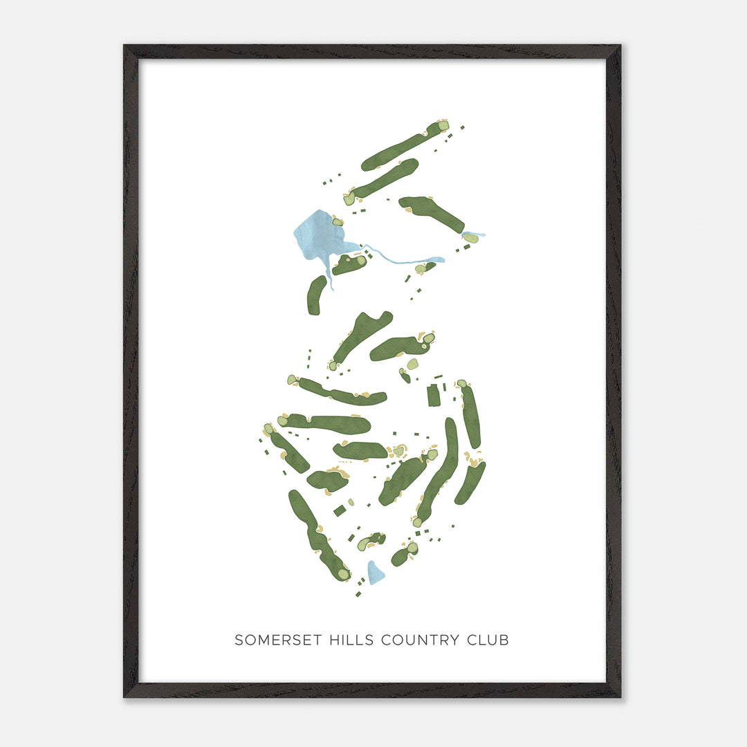 Print of Somerset Hills Country Club Modern Map