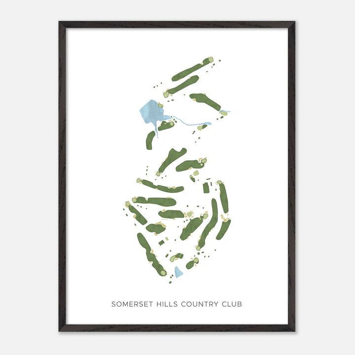 Print of Somerset Hills Country Club Modern Map