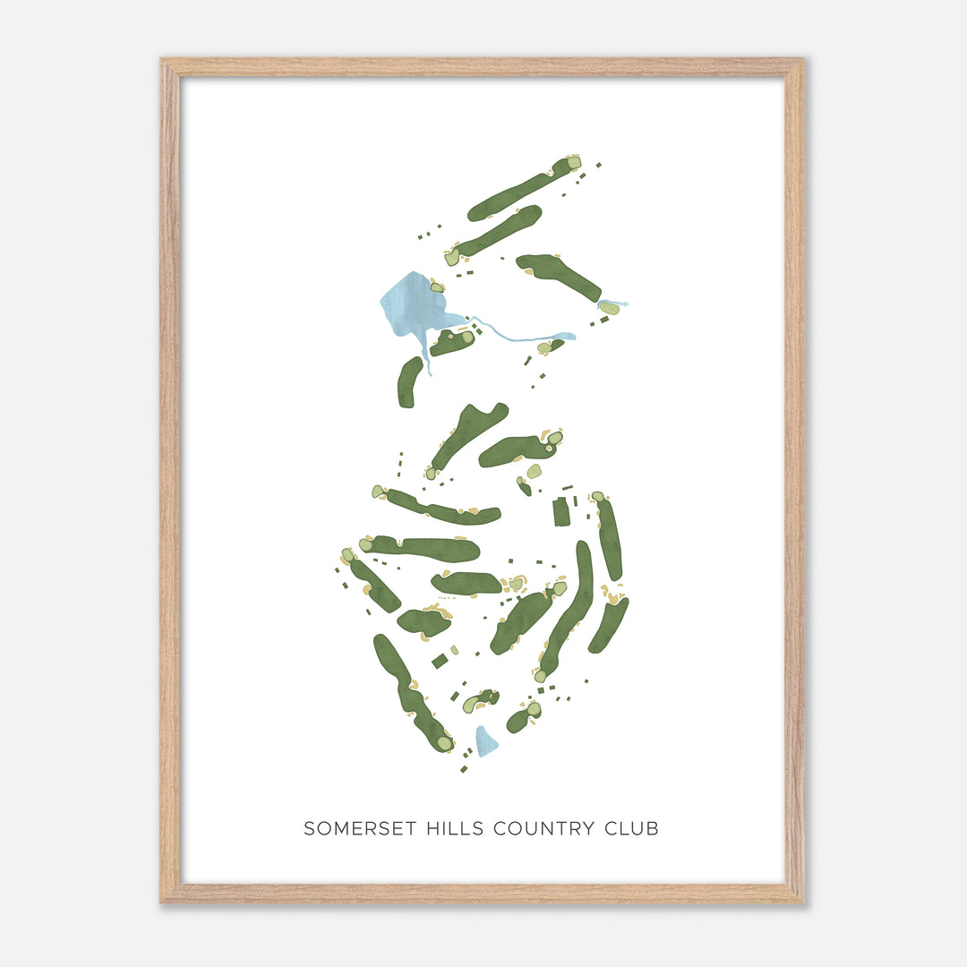 Print of Somerset Hills Country Club Modern Map