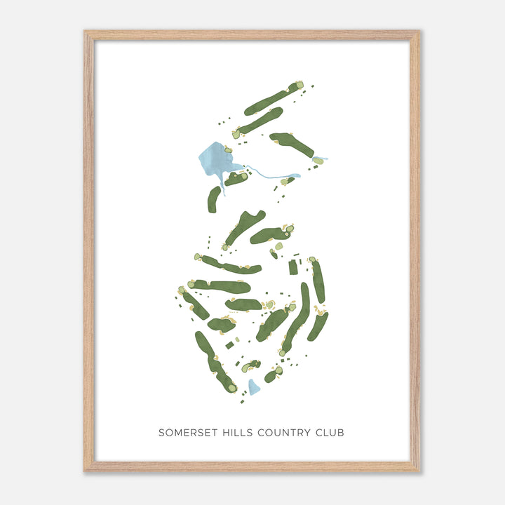 Print of Somerset Hills Country Club Modern Map