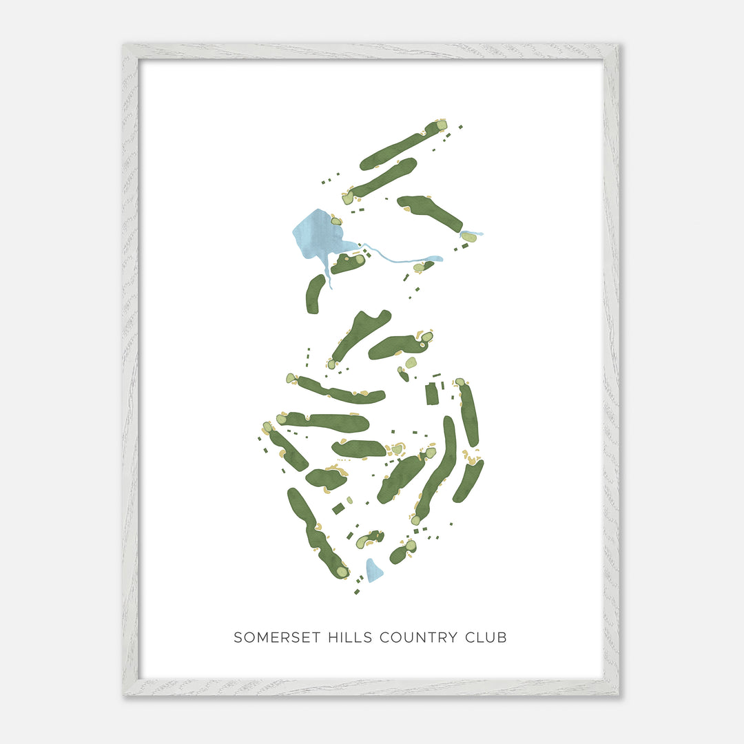 Print of Somerset Hills Country Club Modern Map