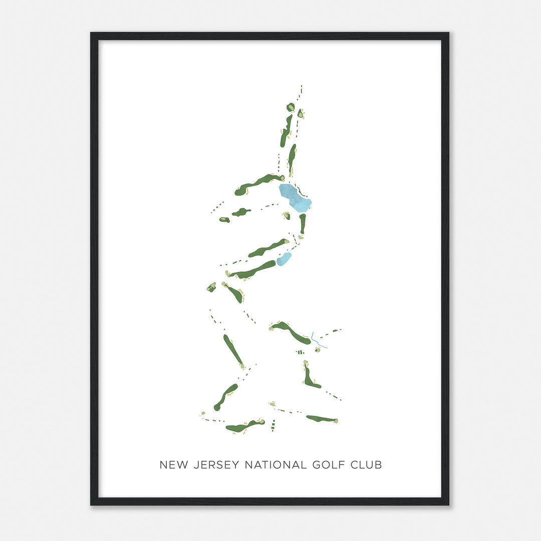Print of New Jersey National Golf Club Modern Map