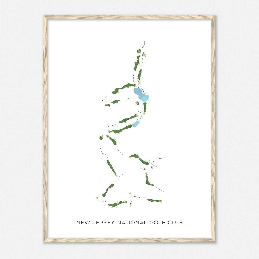 Print of New Jersey National Golf Club Modern Map