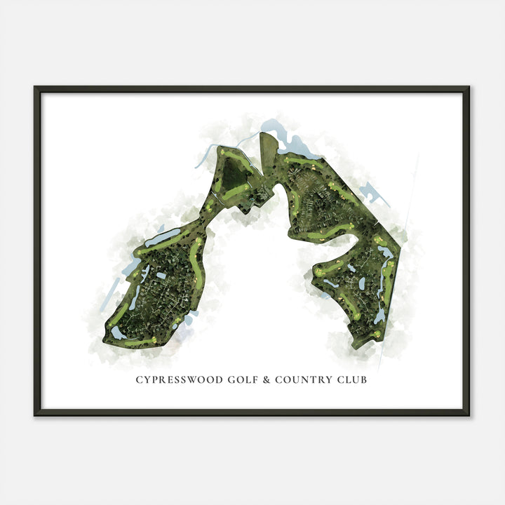 Print of Cypresswood Golf &amp; Country Club Classic Map
