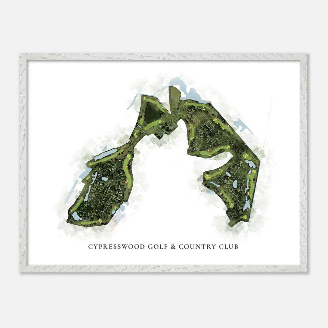 Print of Cypresswood Golf &amp; Country Club Classic Map