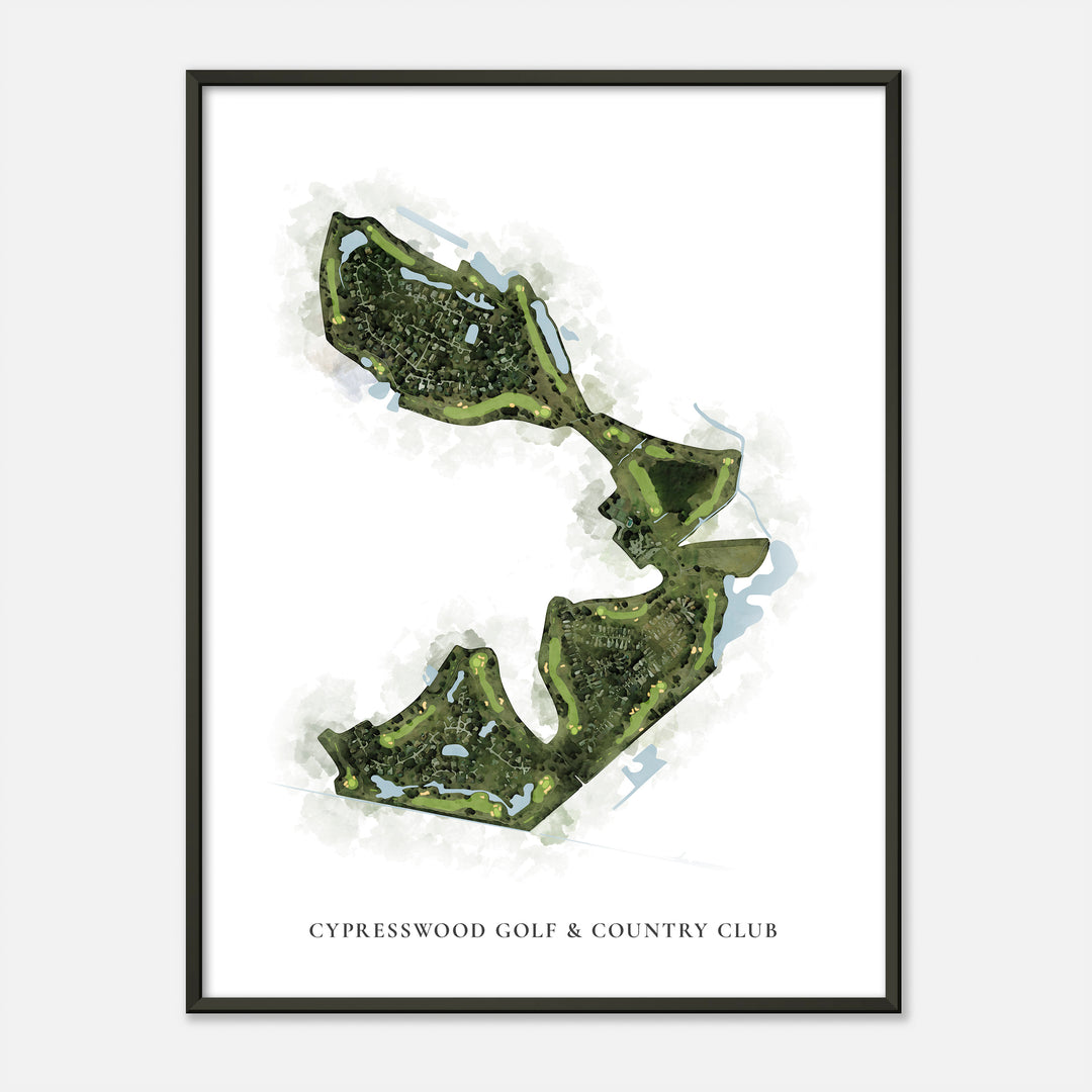 Print of Cypresswood Golf &amp; Country Club Classic Map