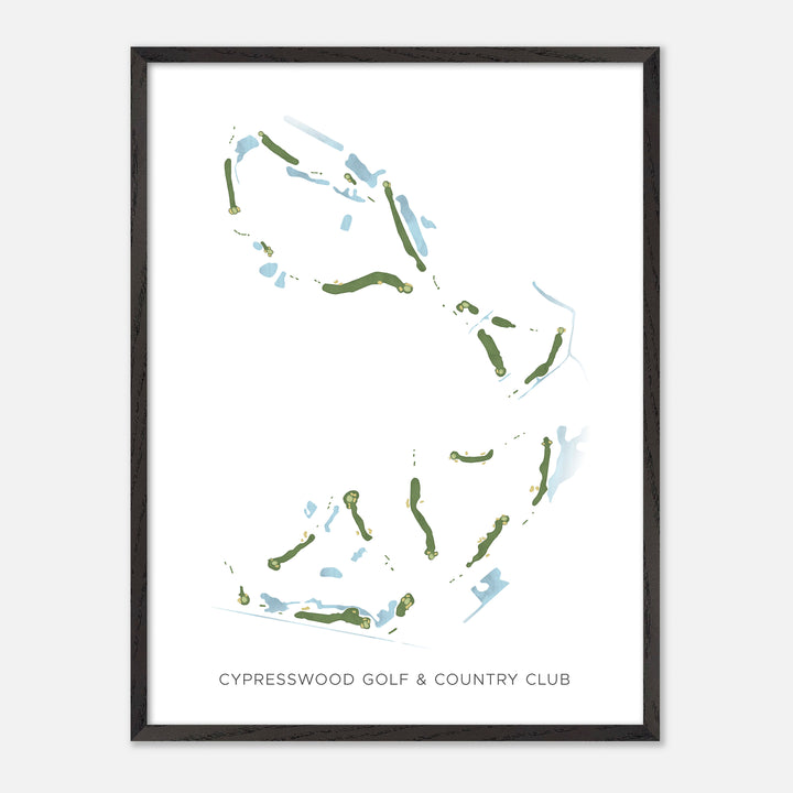 Print of Cypresswood Golf &amp; Country Club Modern Map