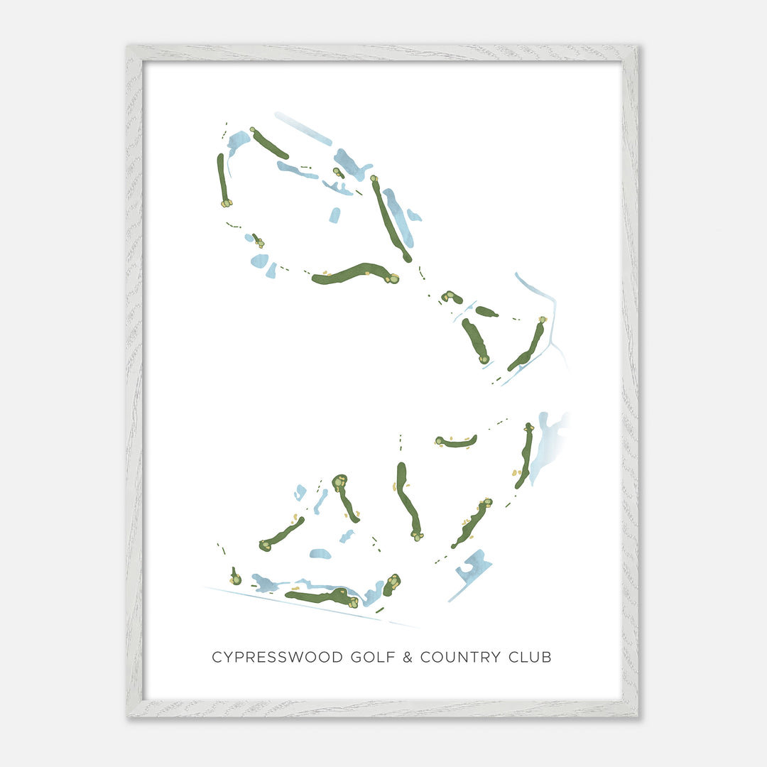 Print of Cypresswood Golf &amp; Country Club Modern Map