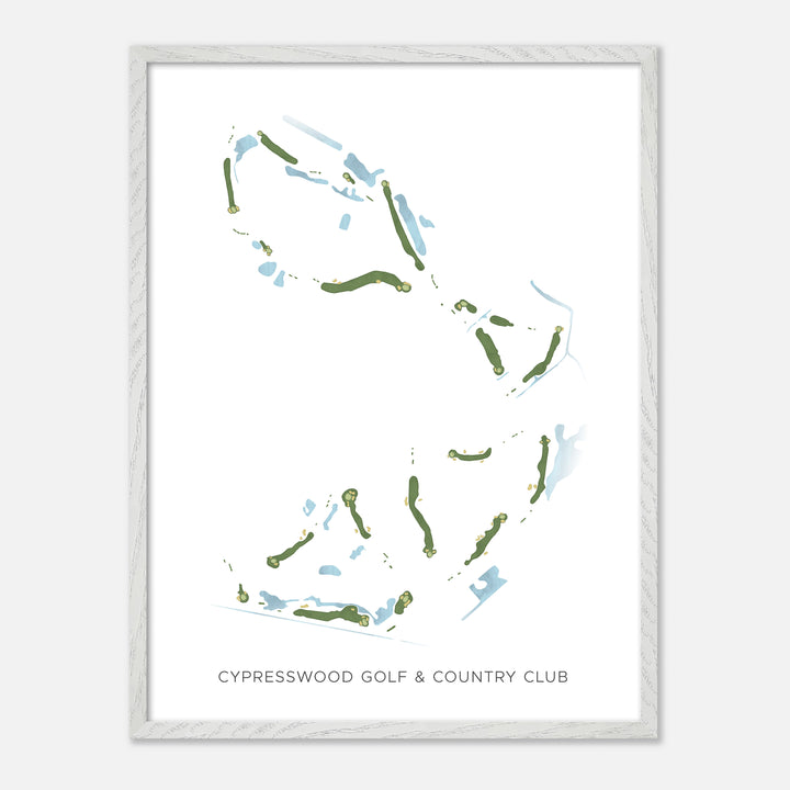Print of Cypresswood Golf &amp; Country Club Modern Map