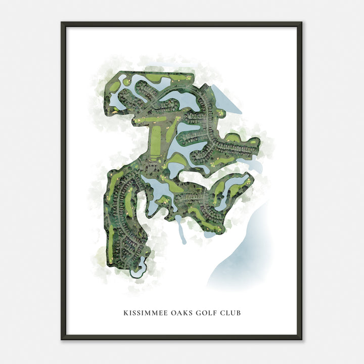 Print of Kissimmee Oaks Golf Club Classic Map