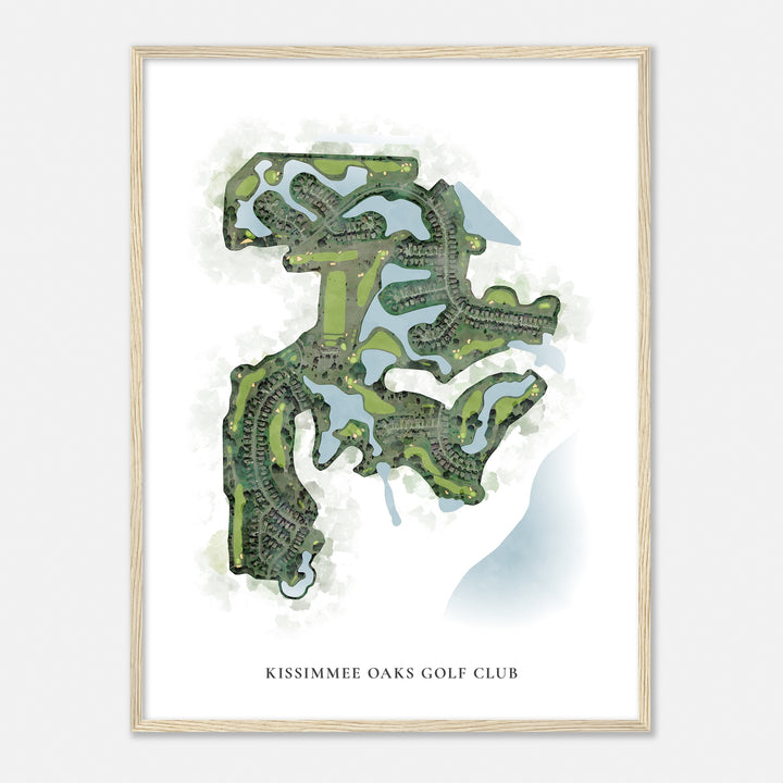 Print of Kissimmee Oaks Golf Club Classic Map
