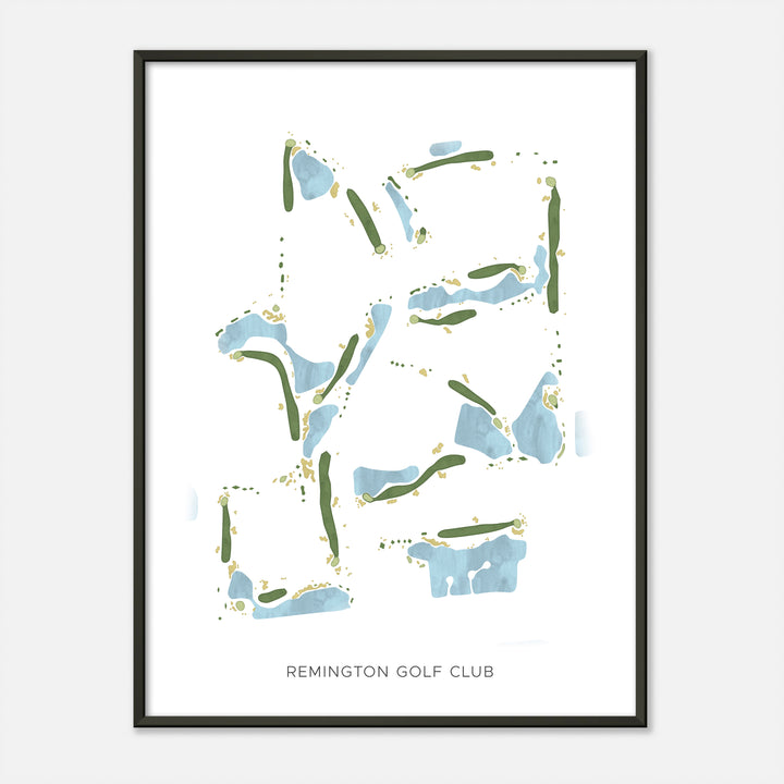Print of Remington Golf Club Modern Map