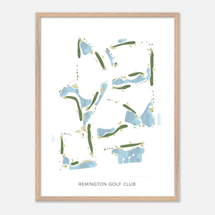 Print of Remington Golf Club Modern Map