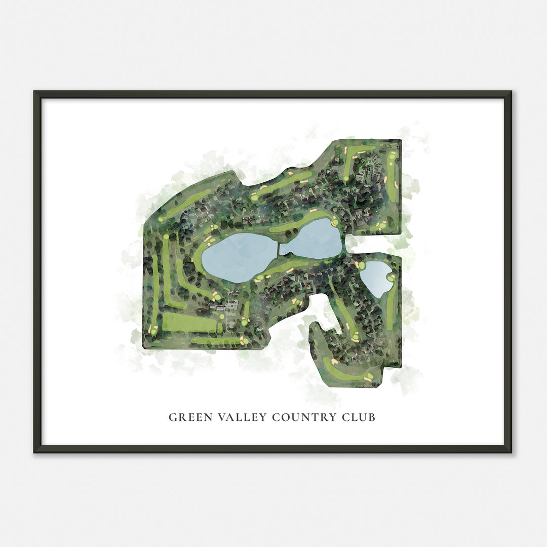Print of Green Valley Country Club Classic Map