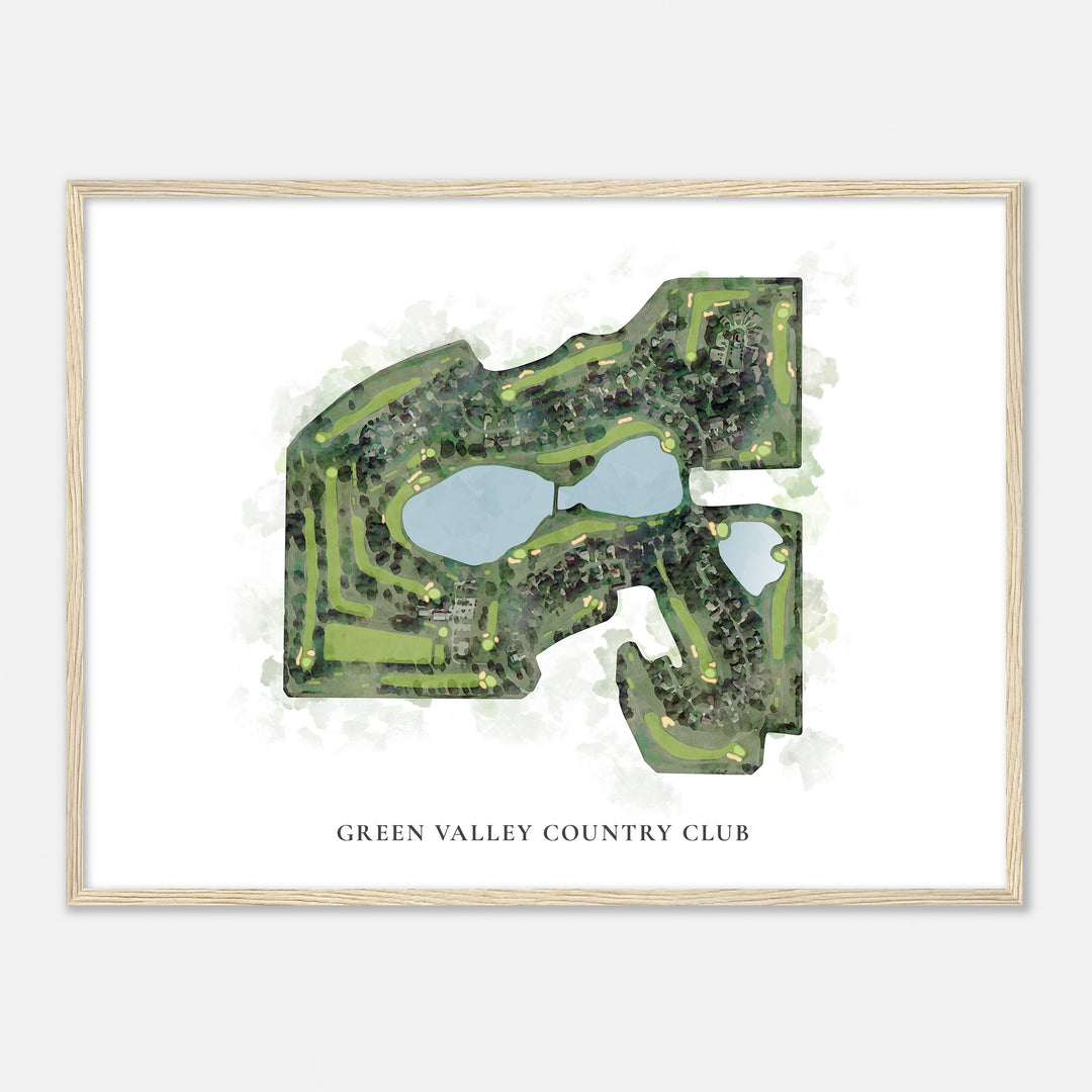 Print of Green Valley Country Club Classic Map