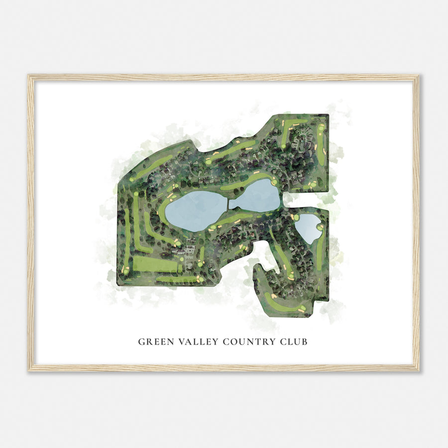 Print of Green Valley Country Club Classic Map