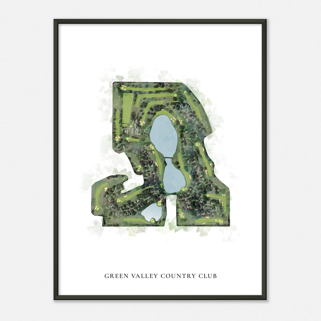 Print of Green Valley Country Club Classic Map