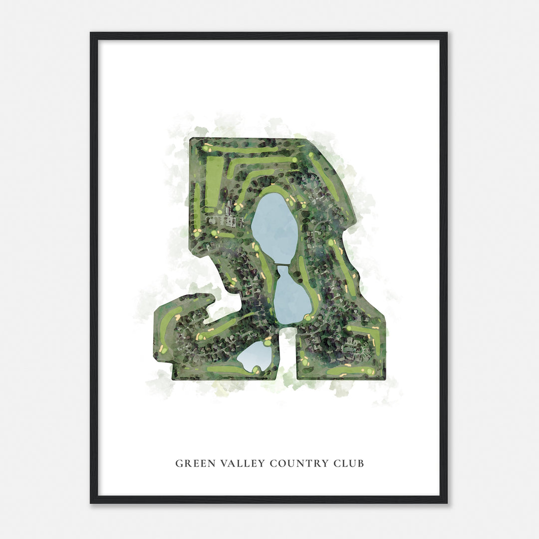 Print of Green Valley Country Club Classic Map