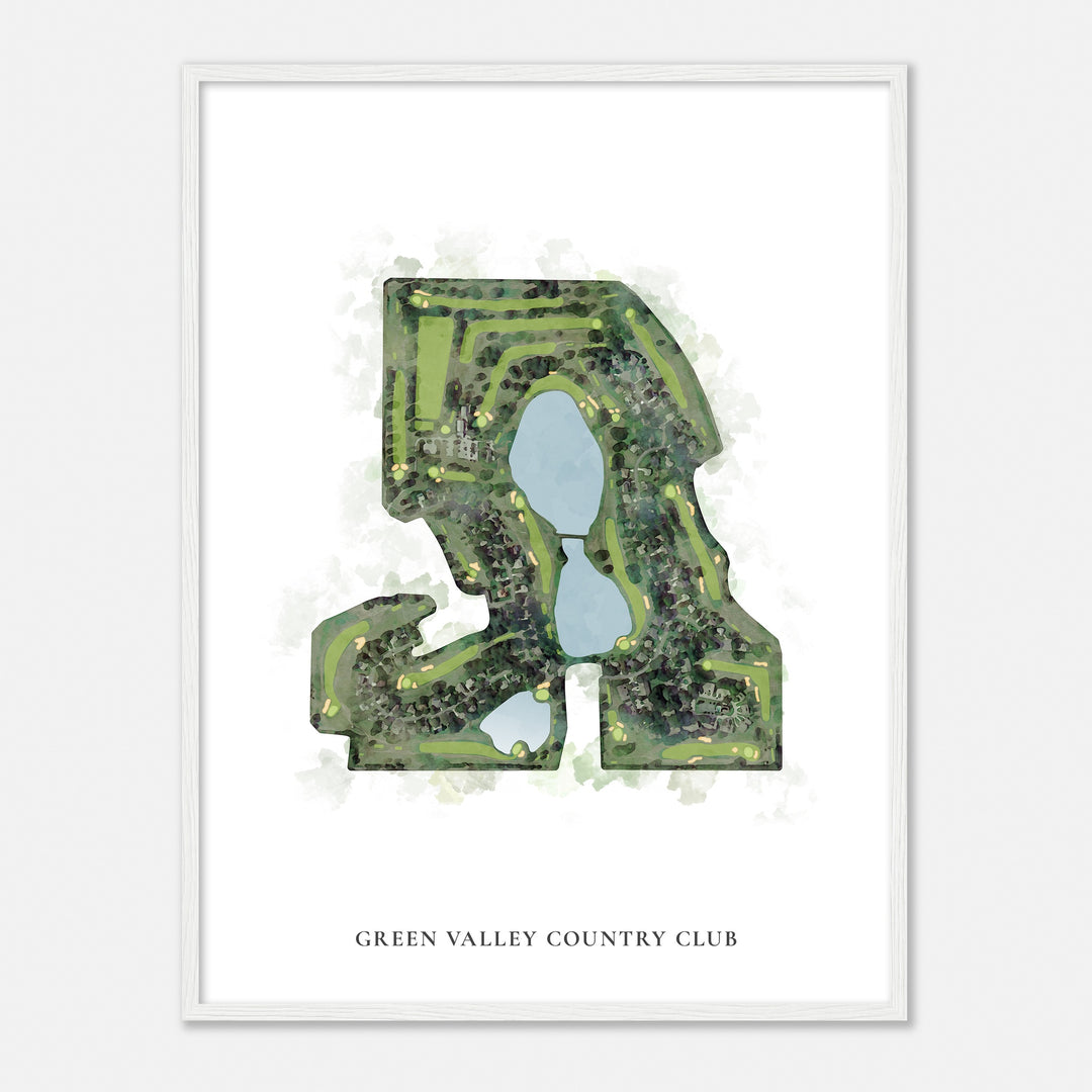 Print of Green Valley Country Club Classic Map