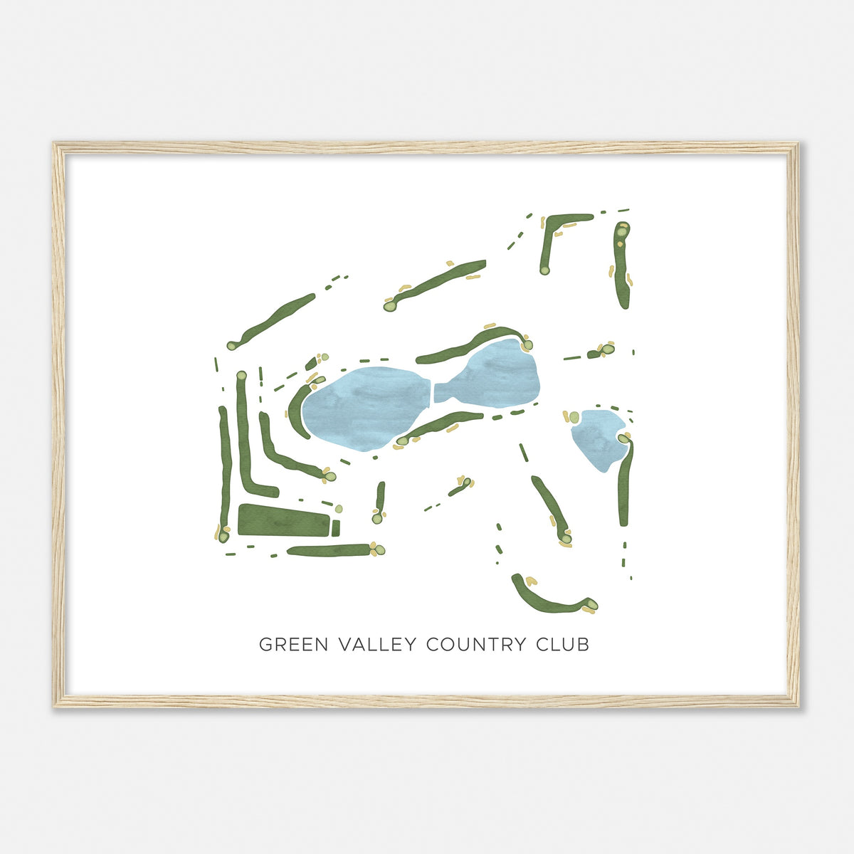 Print of Green Valley Country Club Modern Map