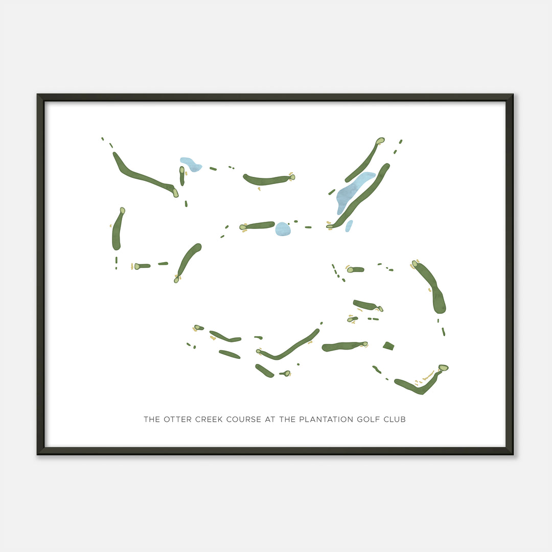 Print of The Otter Creek Course At The Plantation Golf Club Modern Map