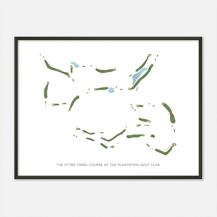 Print of The Otter Creek Course At The Plantation Golf Club Modern Map