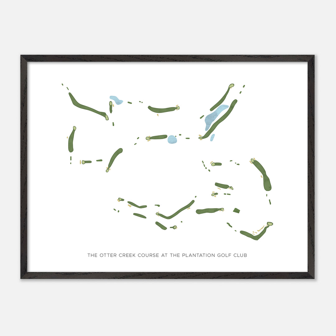 Print of The Otter Creek Course At The Plantation Golf Club Modern Map
