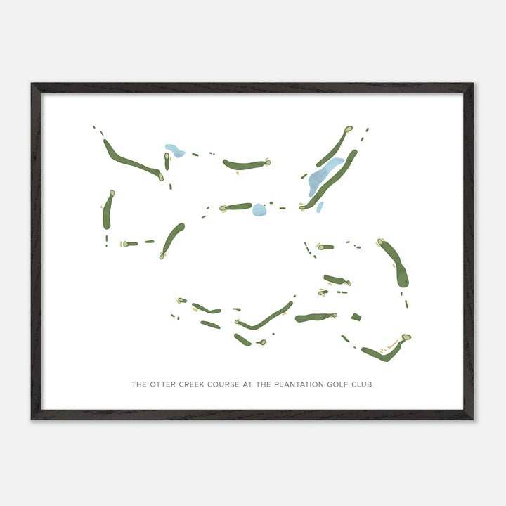 Print of The Otter Creek Course At The Plantation Golf Club Modern Map