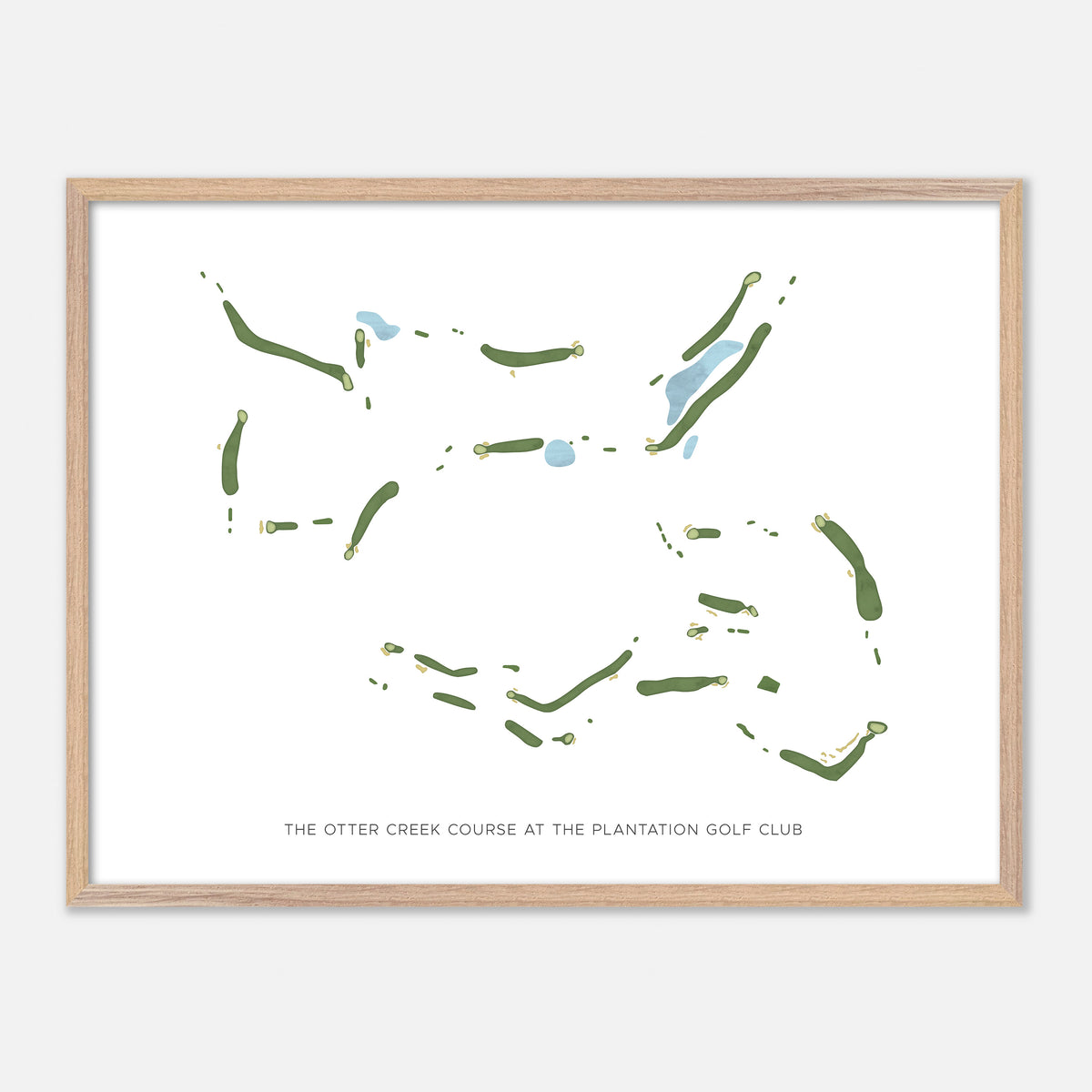 Print of The Otter Creek Course At The Plantation Golf Club Modern Map