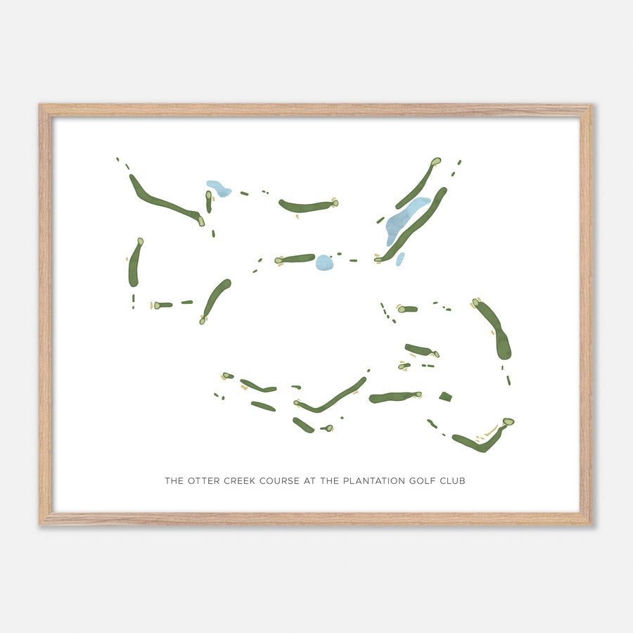 Print of The Otter Creek Course At The Plantation Golf Club Modern Map