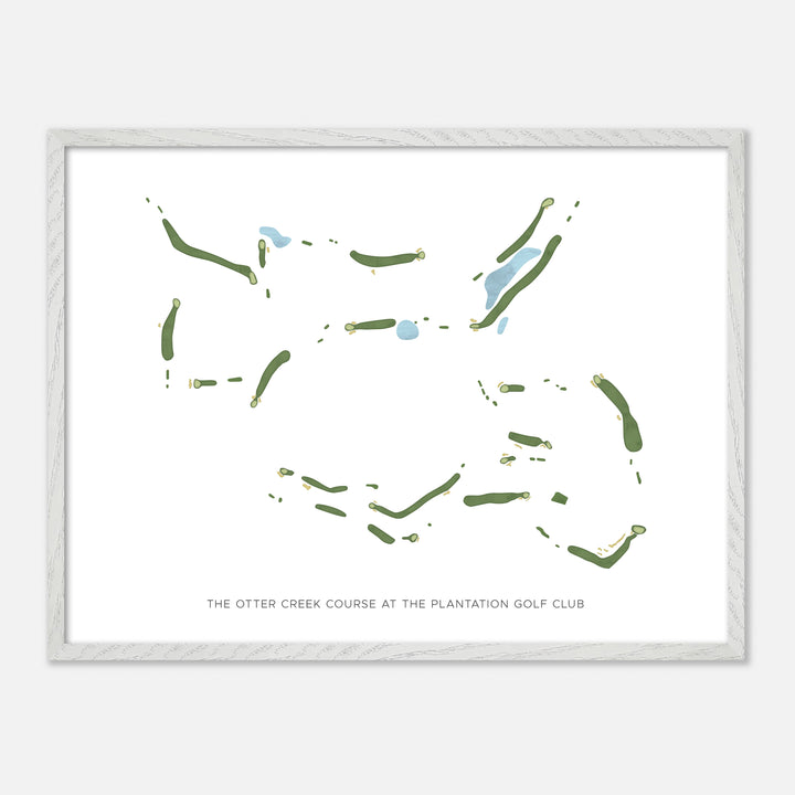 Print of The Otter Creek Course At The Plantation Golf Club Modern Map