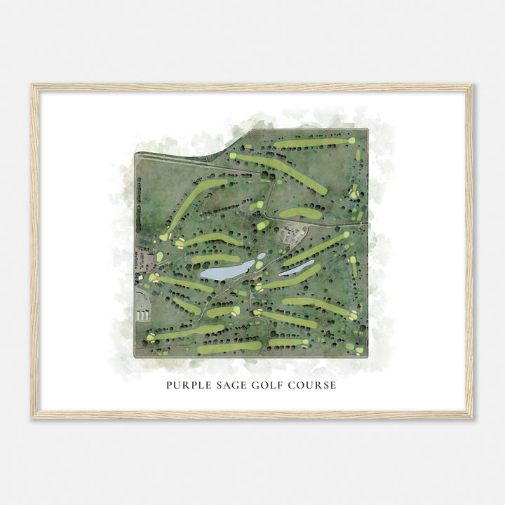 Print of Purple Sage Golf Course Classic Map