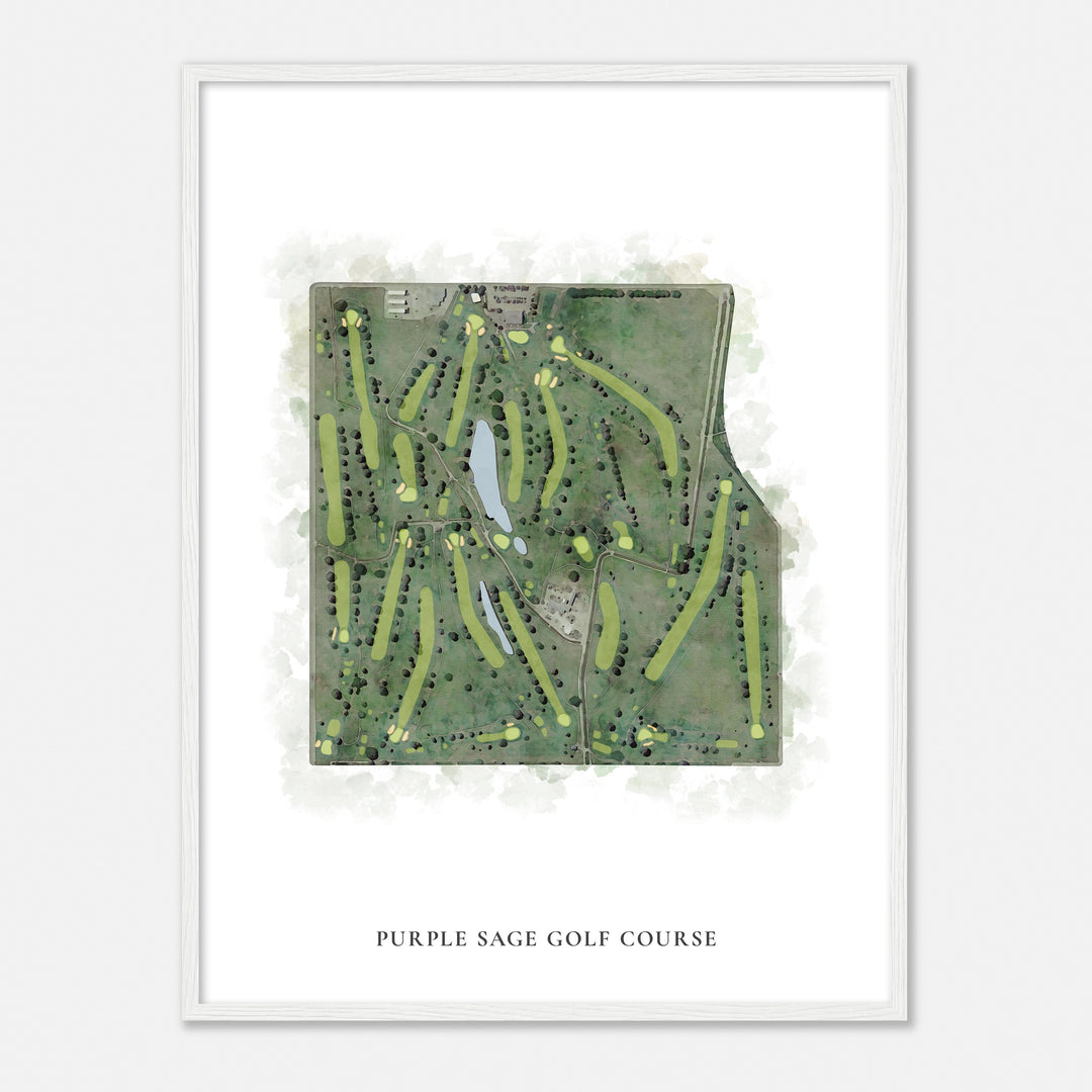 Print of Purple Sage Golf Course Classic Map